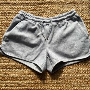 ASICS Light Grey Sweat Shorts - Size Medium